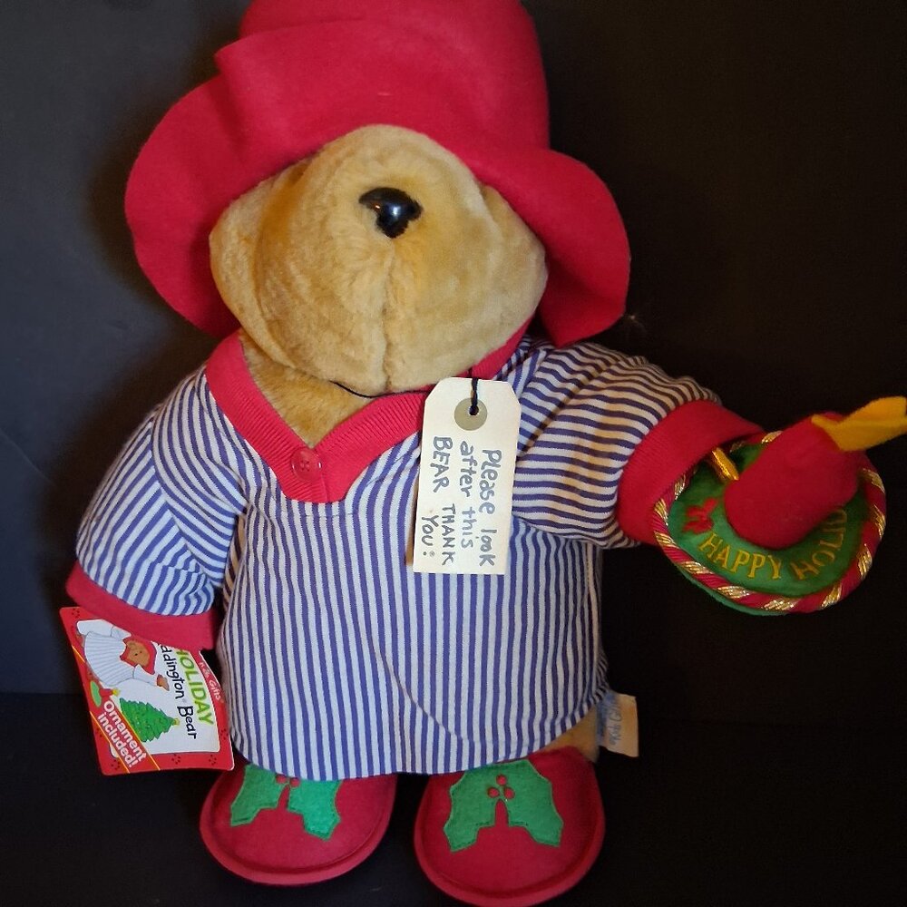 Vintage Holiday Paddington Bear 14* NWT